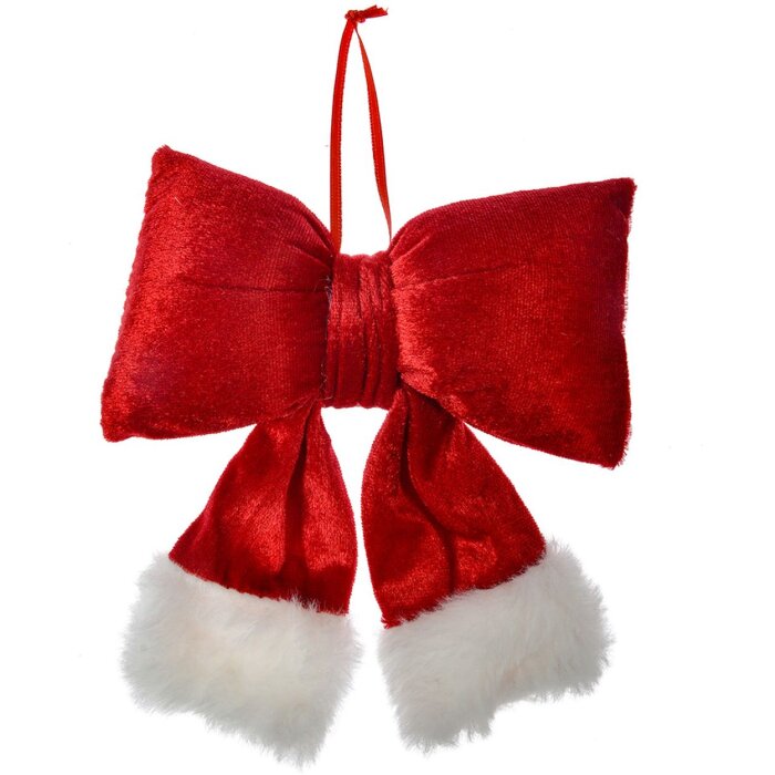 Clayre & Eef 66097S Lazo decorativo Rojo Blanco 15x3x17 cm