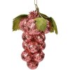 Clayre & Eef 66175P Decoración de Navidad Uvas Rosa Verde 8x8x14 cm