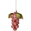 Clayre & Eef 66175P Decoración de Navidad Uvas Rosa Verde 8x8x14 cm