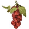 Clayre & Eef 66175R Decoración navideña racimo de uvas rojo 8x8x14 cm