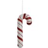 Clayre & Eef Colgante Decorativo Bastón de Caramelo Blanco Rojo 8x3x20 cm
