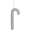 Clayre & Eef 66178 Colgante Bastón de Caramelo Blanco 7x2x17 cm Plastico Purpurina