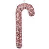 Clayre & Eef 66179 Colgante Decorativo Bastón de Caramelo Rosa Purpurina 7x2x17cm