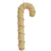 Clayre & Eef Colgante Bastón de Caramelo Amarillo Rosa 10x3x26 cm Plástico