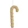 Clayre & Eef Colgante Bastón de Caramelo Amarillo Rosa 10x3x26 cm Plástico