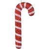 Clayre & Eef Adorno de Navidad bastón de caramelo rojo blanco 17 cm plástico