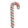 Clayre & Eef Decoración navideña bastón de caramelo blanco-rojo 26 cm plástico