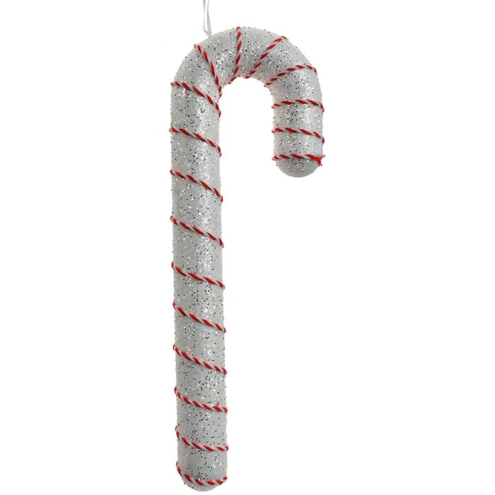 Clayre & Eef 66185 Colgante Bastón de Caramelo Blanco Rojo 11x4x33 cm