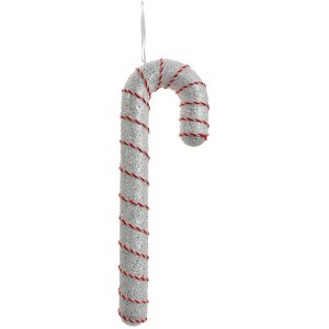 Clayre & Eef 66185 Colgante Bastón de Caramelo Blanco Rojo 11x4x33 cm
