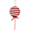 Clayre & Eef Decoración de Navidad Piruleta Rojo Blanco 14x4x30 cm