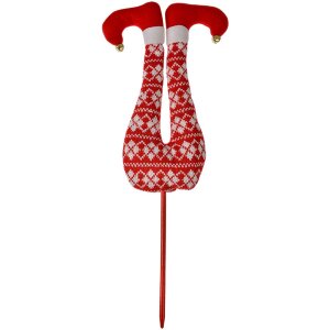 Clayre & Eef 66193 Christmas Elf Legs Red White...