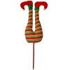 Clayre & Eef Christmas Elf Legs Decoración 19x4x50 cm Rojo Verde Blanco