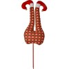 Clayre & Eef 66196 Decoración Navideña Piernas de Duende Rojo Verde Crema 67cm