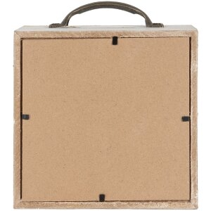 Clayre & Eef 65878 Hucha Blanca 15x8x18 cm Estilo Campestre MDF Cristal