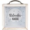Clayre & Eef 65878 Hucha Blanca 15x8x18 cm Estilo Campestre MDF Cristal