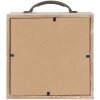 Clayre & Eef 65878 Hucha Blanca 15x8x18 cm Estilo Campestre MDF Cristal