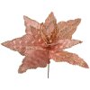 Clayre & Eef 66123 Decoración Navideña Flor Rosa Dorada Ø 44x58 cm Plástico
