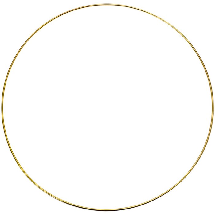 Clayre & Eef 66200L Anillo Decorativo Dorado Ø 40x1 cm Metal