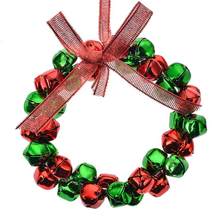 Clayre & Eef 66202 Decoración Colgante Guirnalda Rojo Verde Ø 11x2 cm