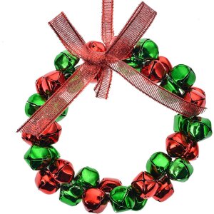 Clayre & Eef 66202 Decoración Colgante Guirnalda Rojo Verde Ø 11x2 cm