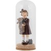 Clayre & Eef Vaso campana Ø 8x20 cm con base de corcho Vidrio transparente