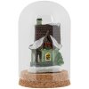 Clayre & Eef Campana de cristal Ø8x12cm Transparente con base de corcho Decoración
