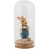 Clayre & Eef Glass Bell Jar Vidrio Ø5x10cm Transparente con fondo de corcho Deco