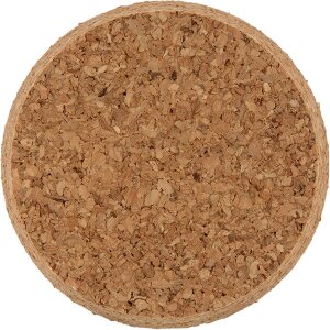 Clayre & Eef Vaso campana Ø5x8cm Transparente con base de corcho Vaso campana decorativo