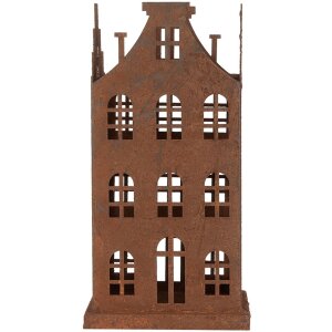 Clayre & Eef 6Y5775 Decoración Casa Set de 2 Metal Marrón Estilo Campestre 11x11x21cm