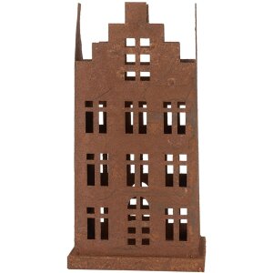 Clayre & Eef 6Y5775 Decoración Casa Set de 2 Metal Marrón Estilo Campestre 11x11x21cm