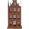 Clayre & Eef 6Y5775 Decoración Casa Set de 2 Metal Marrón Estilo Campestre 11x11x21cm