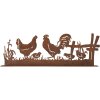 Clayre & Eef 6Y5778 Decoración Gallina con Gallo Marrón 41x5x14 cm Estilo campestre