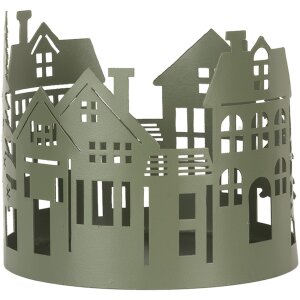 Clayre & Eef 6Y5788 Decoración Casas Set de 3 Estilo Campestre Metal Verde