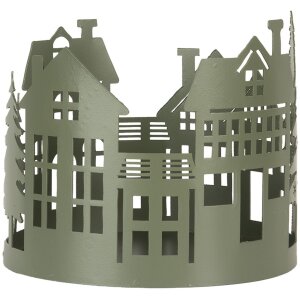 Clayre & Eef 6Y5788 Decoración Casas Set de 3 Estilo Campestre Metal Verde