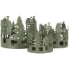 Clayre & Eef 6Y5788 Decoración Casas Set de 3 Estilo Campestre Metal Verde