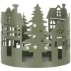 Clayre & Eef 6Y5788 Decoración Casas Set de 3 Estilo Campestre Metal Verde
