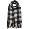 Juleeze JZSC0819Z Bufanda negro-beige 39x200 cm con flecos a cuadros