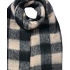 Juleeze JZSC0819Z Bufanda negro-beige 39x200 cm con flecos a cuadros