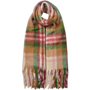 Juleeze JZSC0820GR Bufanda Verde Marrón Rosa Check...