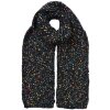 Juleeze JZSC0829Z Pañuelo Negro 14x146 cm Sintético con detalles de colores