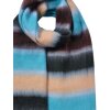 Juleeze JZSC0832BL Bufanda Azul Negro 37x210 cm Flecos Señoras