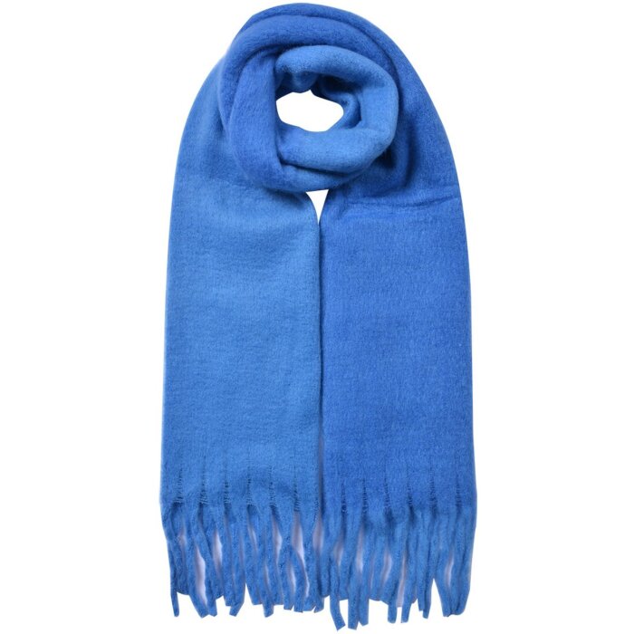 Juleeze JZSC0835BL Bufanda Mujer Azul 40x240 cm Flecos Sintética