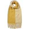 Juleeze JZSC0835Y Bufanda Amarillo 40x240 cm con Flecos Sintético Señoras