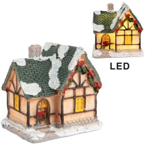 Clayre & Eef 6PR5733 Decoración Casa con LED Naranja Verde 6x5x6 cm