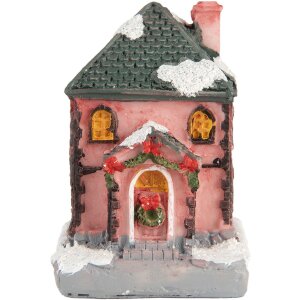 Clayre & Eef 6PR5734 Decoración Casa con LED Rosa Gris 4x5x6 cm