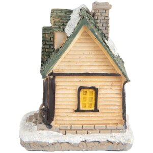 Clayre & Eef 6PR5735 Decoración Casa LED Beige Verde 5x5x6 cm