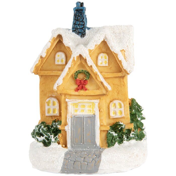 Clayre & Eef 6PR5738 Decoración Casa con LED Amarillo Blanco Ø 6x9 cm