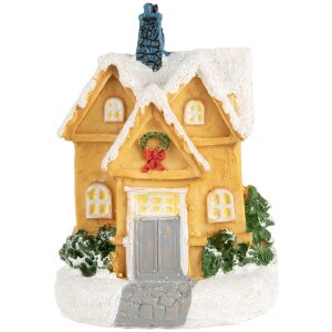 Clayre & Eef 6PR5738 Decoración Casa con LED Amarillo Blanco Ø 6x9 cm