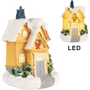 Clayre & Eef 6PR5738 Decoración Casa con LED Amarillo Blanco Ø 6x9 cm