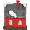 Clayre & Eef 6PR5739 Decoración Casa LED Rojo Gris 6x5x7 cm Poliresina